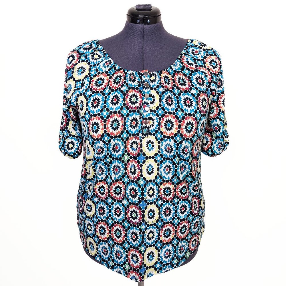 Mosaic Peasant Blouse